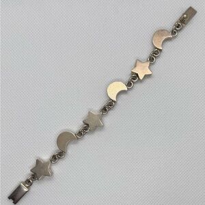Authentic Taxco Sterling Silver Star and Moon Bracelet